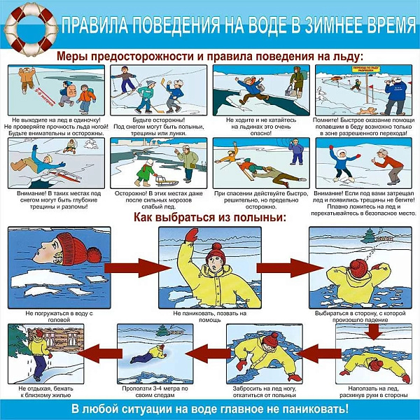 Правила поведения на воде в зимний период